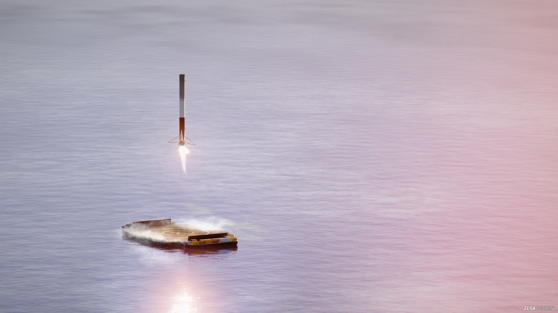 SpaceX Falcon 9 Booster Landing on OCISLY